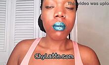 Watch me indulge in my ebony lips and mouth fetish with a full lips video