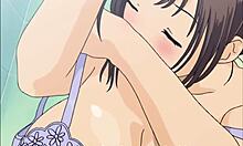 Hentai kráska s veľkými prsiami dáva svojmu mladému študentovi lekciu